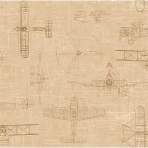 Seabrook Designs JP31205 Journey Brown Earhart Wallpaper